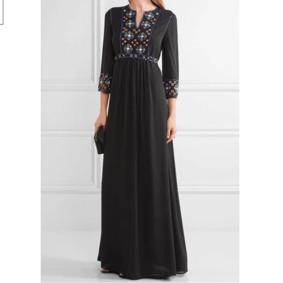 Tory Burch Dresses & Skirts - Jordana Embellished Silk-Georgette Maxi Dress